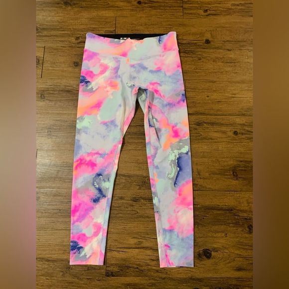 PINK VS WATERCOLOR HOODIE/ WATERCOLOR YOGA LEGGINGS PANTS - Picture 13 of 14